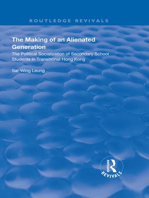 cover image of The Making of an Alienated Generation